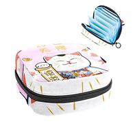 Bolsa de periodo, bolsa de almacenamiento portátil para tampones para servilletas sanitarias, 2, Varios colores, 4.7x6.6x6.6 in/12x17x17 cm