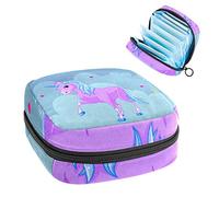 Bolsa de periodo, bolsa de almacenamiento portátil para tampones para servilletas sanitarias, azul unicornio, Varios colores, 4.7x6.6x6.6 in/12x17x17 cm