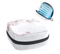 Bolsa de periodo, bolsa de almacenamiento portátil para tampones para servilletas sanitarias, flor de cerezo todos los días-01, Varios colores, 4.7x6.6x6.6 in/12x17x17 cm