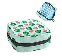 Bolsa de periodo, bolsa de almacenamiento portátil para tampones para servilletas sanitarias, frutas y sandía, Varios colores, 4.7x6.6x6.6 in/12x17x17 cm