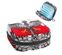 Bolsa de periodo, bolsa de almacenamiento portátil para tampones para servilletas sanitarias, increíble bandera horizontal de pulido, Varios colores, 4.7x6.6x6.6 in/12x17x17 cm