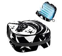 Bolsa de periodo, bolsa de almacenamiento portátil para tampones para servilletas sanitarias, unicornio Star Magic, Varios colores, 4.7x6.6x6.6 in/12x17x17 cm