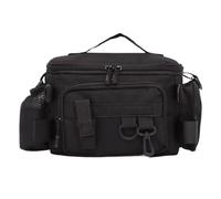 Bolsa de pesca: bolsa de cebo de pesca, bolsa de cinturón de pesca | Bolsa multifuncional para caña de pescar, equipo de pesca portátil, mochila impermeable para aparejos de pesca y cebos d, Negro