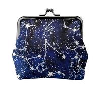 Bolsa de piel con estampado que brilla en la oscuridad, cartera portátil con cierre de beso, bonita bolsa de mano para mujer