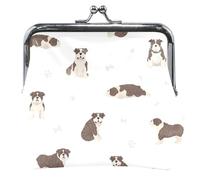 Bolsa de piel personalizada para monedas para mujer, linda bolsa de cambio de dinero con hebilla para perros bulldog ingleses, Perros Bulldog Inglés, UNITALLA, Perros Bulldog Inglés, UNITALLA, Classic