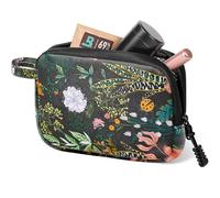 Bolsa de piel sintética a prueba de olores, bolsa de viaje a prueba de olores con forro de carbón activado y cremallera impermeable, estuche de almacenamiento hermético para especias, artículos de