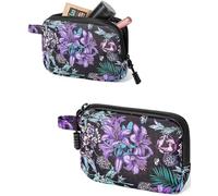 Bolsa de piel sintética a prueba de olores, bolsa de viaje a prueba de olores con forro de carbón activado y cremallera impermeable, estuche de almacenamiento hermético para especias, artículos de