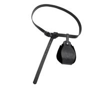 Bolsa de piel sintética con temática medieval con cierre seguro, accesorio de disfraz para equipo de juego de rol y objetos pequeños, bolsa de cintura para cosplay, Cst074bk, Talla única, Mass Beauty