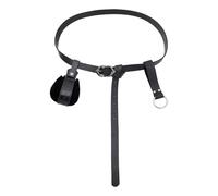Bolsa de piel sintética con temática medieval con cierre seguro, accesorio de disfraz para equipo de juego de rol y objetos pequeños, bolsa de cintura para cosplay, Cst076bk, Talla única, Mass Beauty