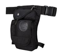 Bolsa de Pierna abatible, Paquete de Muslo portátil Suave con Bolsillo con Cremallera, Compatible con Molle para Senderismo, Ciclismo, misiones y Deportes al Aire Libre, Negro - Bolsa de Pierna aba