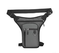 Bolsa de pierna caída para teléfono con espacio interno organizado y ajuste externo seguro para muslo, cadera o cintura, para entornos al aire libre (gris)
