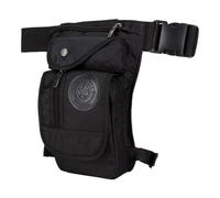 Bolsa de Pierna de la Pierna Suave portátil portátil con Bolsillo con Cremallera para Caminar en Bicicleta en Bicicleta Bolso de Negra