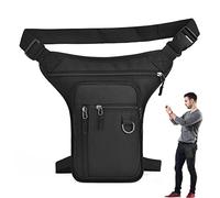 Bolsa de Pierna para Hombre, Gran Capacidad, Bolsa de Pierna para Moto, con estanqueidad Ajustable para Senderismo, Camping, Rescate, Ver descripción