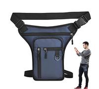 Bolsa de Pierna para Hombre, Gran Capacidad, Bolsa de Pierna para Moto, con estanqueidad Ajustable para Senderismo, Camping, Rescate, Azul, Ver descripción