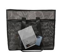 Bolsa de piscina, bolsa de malla plegable, bolso Hobo de 21.26 x 4.72 x 15.75 pulgadas, espacioso organizador de playa para toalla, sombrero, botella de agua, traje de baño, protector solar, gafas de