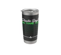 Bolsa de plástico No Thank You Calentamiento Global Día de la Tierra Reciclaje Vaso térmico de acero inoxidable de doble pared