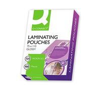 Bolsa de plastificar q-connect 110 x 75 mm 125 mc carnet de identidad caja de 100 unidades