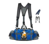 Bolsa de plátano de senderismo impermeable - Cinturón de carreras al aire libre, bolsa de deportes ligeros | Bolsa de plátano para trotar con dos soportes de botellas, bolsa multifunción para el campa