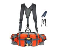 Bolsa de plátano de senderismo impermeable - Cinturón de carreras al aire libre, bolsa de deportes ligeros | Bolsa de plátano para trotar con dos soportes de botellas, bolsa multifunción para el campa