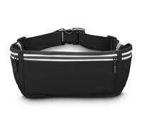Bolsa de plátano pr teléfono puerto., cinturón pr correr, reflectado., negro