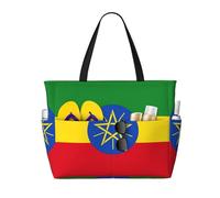 Bolsa de playa de gran capacidad, impermeable, para piscina, gimnasio, natación, camping, bolsa de transporte, bandera de Etiopía