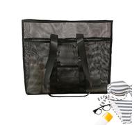Bolsa de playa de malla | Bolsa de malla impermeable portátil | Bolsa de almacenamiento de cosméticos para viajes al aire libre | para toallas, juguetes, gafas de sol, bañador, cosméticos, vacaciones