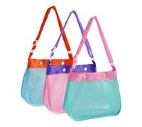 Bolsa De Playa De Malla Pack de 3 Bolsas de Red para Almacenamiento | Bolso Malla Verano Para Verano, Camping, Playa, Senderismo, Viaje, Vacaciones, Picnic, Piscina, Viaje De Negocios