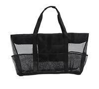 Bolsa de playa de malla para viajes, bolsa organizadora de ropa sucia, bolsa de almacenamiento, bolsa de almacenamiento, correa de playa, Black, *1