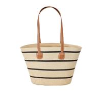Bolsa de playa de paja, bolso de hombro tejido bohemio, bolso de mano ligero de 15.75 x 11.81 pulgadas, espacioso almacenamiento de maquillaje para citas, centro turístico, compras, vacaciones, viaje