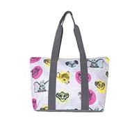 Bolsa de Playa de Personajes Disney - Cierre de Cremallera - 47 x 33 x 15 cm - Bolsa de Tela con Asas Largas - Diseño Impreso en Loneta - Producto Original Diseñado en España
