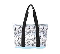 Bolsa de Playa de Snoopy - Cierre de Cremallera - 47 x 33 x 15 cm - Bolsa de Tela con Asas Largas - Diseño Impreso en Loneta - Producto Original Diseñado en España