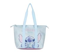 Bolsa de Playa de Stitch - Color Azul- 47x33x15cm - Fabricada en Poliéster - Bolsa de Tela con Cremallera - Compartimento Principal Espacioso - Producto Original Diseñado en España