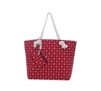 Bolsa de playa grande con cremallera 58 x 38 x 18 cm diseño marítimo-playa rojo shopper bolsa de hombro