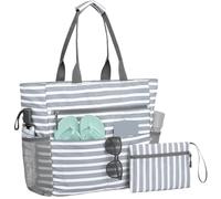 Bolsa de Playa Impermeable Gran Capacidad, Plegable y portátil, for Gimnasio para Estar en Forma(Gray)