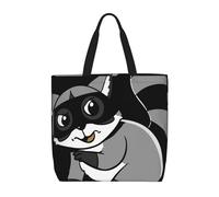 Bolsa De Playa Ladrón De Mapaches Mujer Bolsos De Hombro Portátil Bolsa De Mano Plegable Bolsos Shopper Para Uso Diario Escuela Verano
