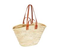 Bolsa de playa original Ibiza Palmera de 50 cm de tamaño | Hojas de palma marroquí, cesta de la compra, cesta de la compra trenzada XXL | bolsa de paja natural para hombre y mujer