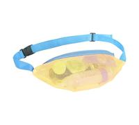 Bolsa de playa para mujer, bolsa de playa de malla ajustable, gran capacidad, bolsa de concha para nadar, vacaciones, viajes, picnic y bolsa de playa grande para mujeres con elegante, Cinta amarilla