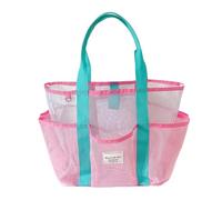 Bolsa de playa para tote, gran cesta de malla reutilizable para vacaciones, redes reutilizables para compras, camping, vacaciones, deporte, senderismo, picnic y familia, Asa de transporte verde, Se