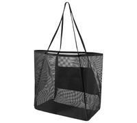 Bolsa de Playa Tipo Tote - Bolso Tote de Malla con Gran Capacidad,Bolsa Reutilizable para Artículos Deportivos con Compartimento Transpirable para Gafas de Sol, Teléfono, Toallas y Ropa de Uso Diario