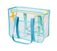 Bolsa De Playa Transparente - Mujeres De Hombros Grandes, Shopper Con Cremallera De Moda | Bolsa Transportable Con Capacidad, Para Una Visita A La Piscina, Gimnasia, Compras, Viajes, Usos De La Playa