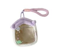 Bolsa de presentación de figuras transparentes con llavero, organizador de cajas de persianas colgantes, bolsas de almacenamiento para muñecas pequeñas, bolsa para bolsos, decoraciones, organizador de