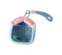 Bolsa de presentación de figuras transparentes con llavero, organizador de cajas de persianas colgantes, bolsas de almacenamiento para muñecas pequeñas, bolsa para bolsos, decoraciones, organizador de