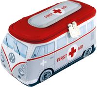 BRISA VW Collection - Estuche universal de neopreno Volkswagen T1 Bulli Bus (Primeros Auxilios/gris/pequeño/incl. botiquín)