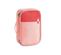 Bolsa de primeros auxilios impermeable mediana - Kit médico vacío para viajes, camping y uso doméstico con compartimentos integrados para almacenamiento organizado de medicamentos, Pink, Talla única,