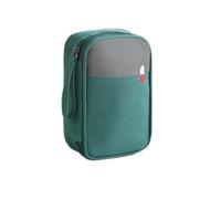 Bolsa de primeros auxilios impermeable mediana - Kit médico vacío para viajes, camping y uso doméstico con compartimentos integrados para almacenamiento organizado de medicamentos, Green, Talla única,
