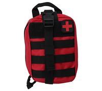 Bolsa de primeros auxilios Molle Bolsa de cintura táctica Mochila Molle Bolsa de emergencia de Escalada para acampar al aire Deporte Viajar Senderismo(Rojo)
