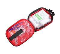 Bolsa de Primeros Auxilios Portátil Roja de Nylon Cremallera