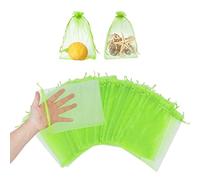 Bolsa de protección de la Fruta para árboles de Frutas Bolsa de Malla Barrera de jardín para el Suministro de jardín Verde 10x15 cm 50 Piezas de árboles Malla