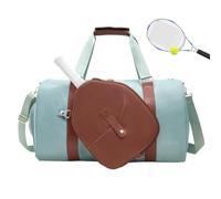 Bolsa de raqueta de tenis impermeable de gran capacidad con funda de | Bolsa deportiva ligera para gimnasio, toalla, ropa, botella, vaso, viajes, camping, fin de semana, al aire libre, diario