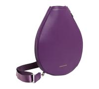 Bolsa de raqueta de tenis, portátil, impermeable, para raquetas de bádminton, pickleball, bolsa de hombro individual de piel sintética, 15.6 x 11.4 x 1.38 pulgadas, color violeta